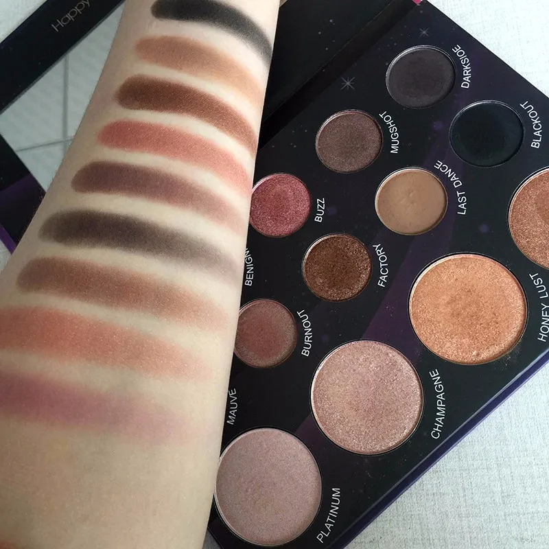 happymakeup 闪光纸化妆品纸板眼影品牌 palette 器盒博克斯