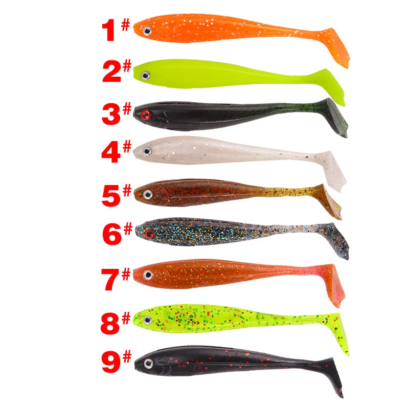 Soft Plastic Fishing Lure Set - 4pcs 3.6 Inch Hulk Swimbaits With Paddle Tails For Saltwater & Freshwater - View #9