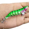 YOUME Easy Catch 5pcs Hard Plastic Octopus Squid Jigs Lures Cuttlefish Artificial Bait Wood Shrimp With Squid Hook Size 3.0