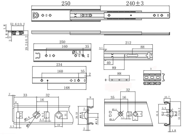 husky tool box drawer slides