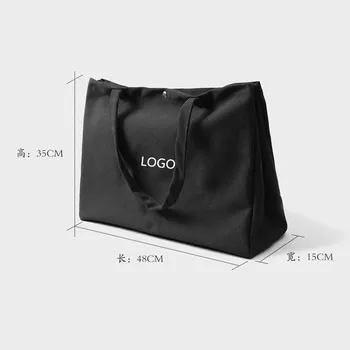 simple black tote bag