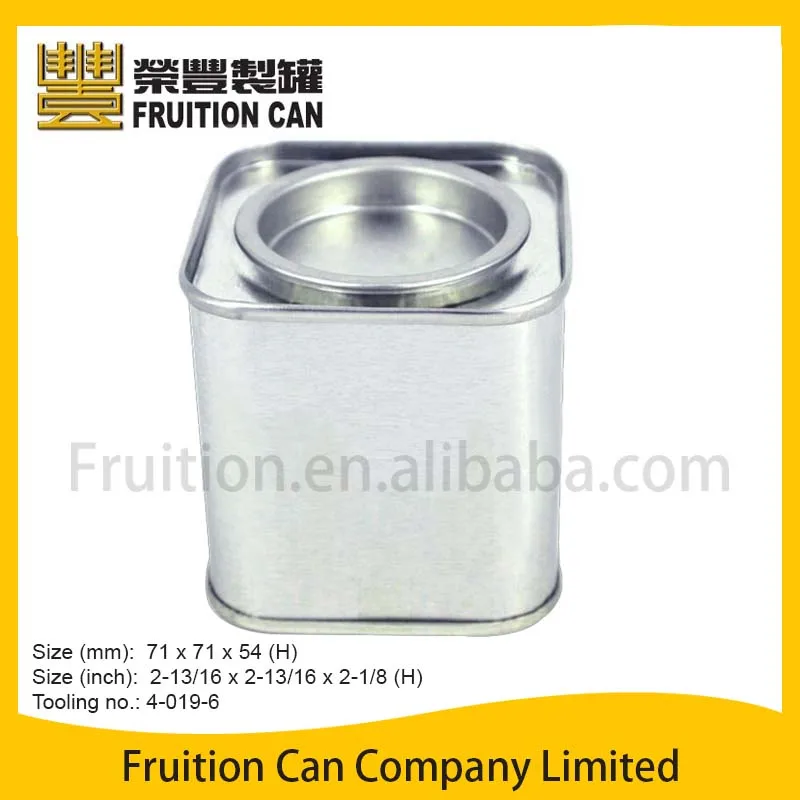 Empty Plain Mini Square Tea Tin With Plug Lid Use For Adult Buy