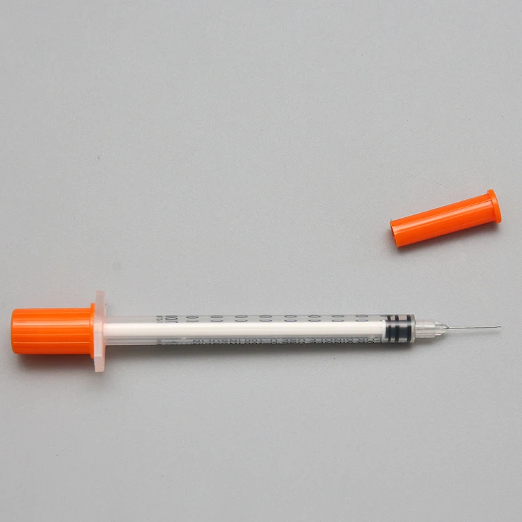 Disposable Sterile Insulin Syringe With Orange Needle Cap Buy Sterile
