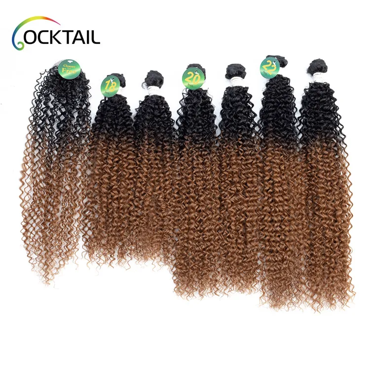 African Soft Synthetic Afro Kinky Curly Hair Extension Weave Synthetic Hair Vendors,Synthetic