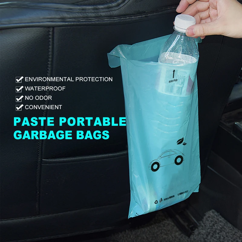 Lot de 50 sacs poubelle de voiture jetables auto-adh/ésifs et biod/égradables pour voiture