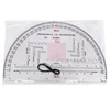 9" Large sized 2mm Thick Acrylic Semi Circle Shape Military protractor Template Stencil for Measuring #MP-3
