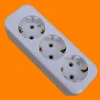 Earthed 3 gang socket with cord