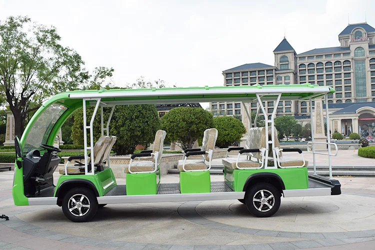 14 Seats Zero Emission Electric Tourist Buggy For Holiday Village - Buy ...