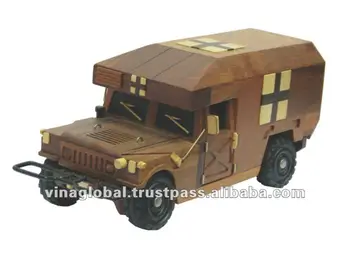 wooden ambulance toy