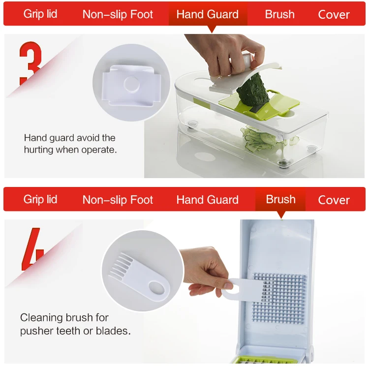 Smile Mom Plastic Multifunction Quick Onion Mandoline Vegetable Food