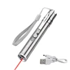 Multifunctional Glare USB Rechargeable Mini Flashlight Uv Laser Infrared Pointer Three-in-one Small Flashlight