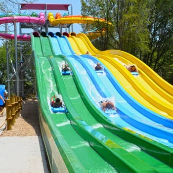 Colorful Rainbow Fiberglass Water Slide Equipment For Aqua Park - Buy ...