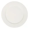 Dishware 12inch wide rim edge white ceramic dinner plates bulk