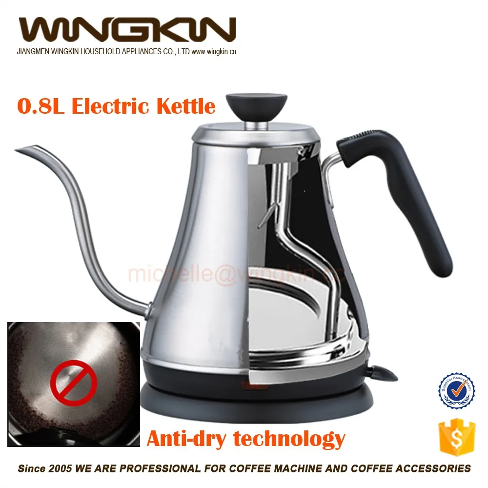 Stainless Steel Electric Coffee Kettle/1.2l Gooseneck Coffee Kettle