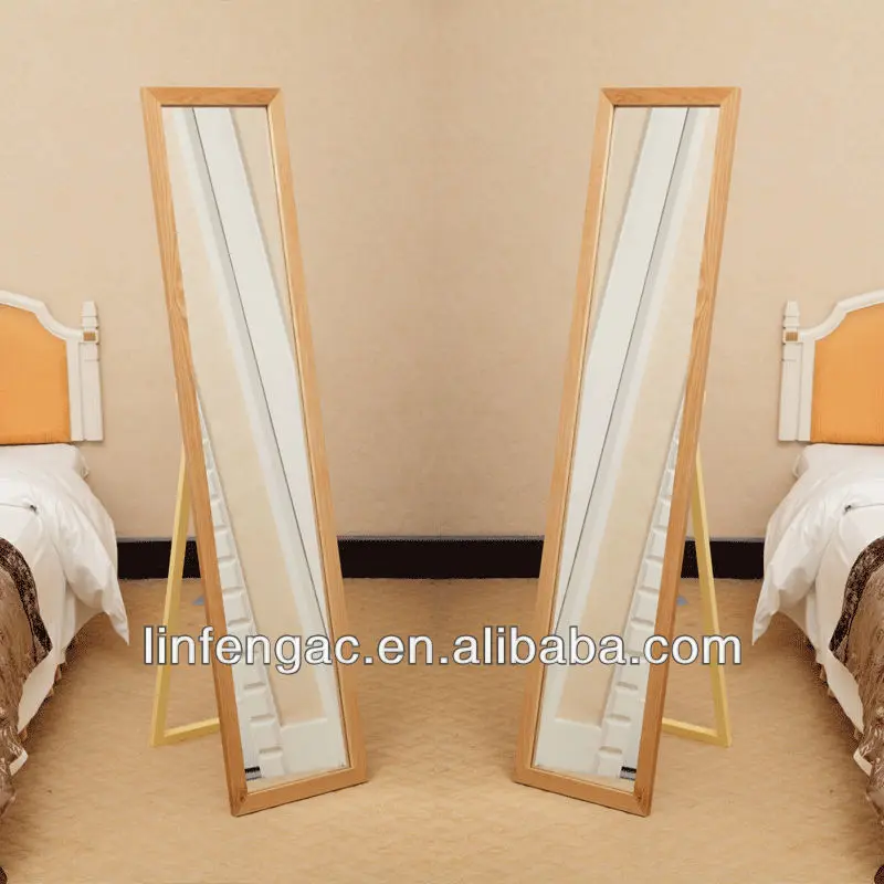 Walnut Veneer Wood Frame Floor Mirror Mirrored Furniture Walnut Veneer Wood Frame Floor Mirror