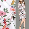 Free sample 100% rayon comfortable cloth bandage dress floral vintage fabric for dress