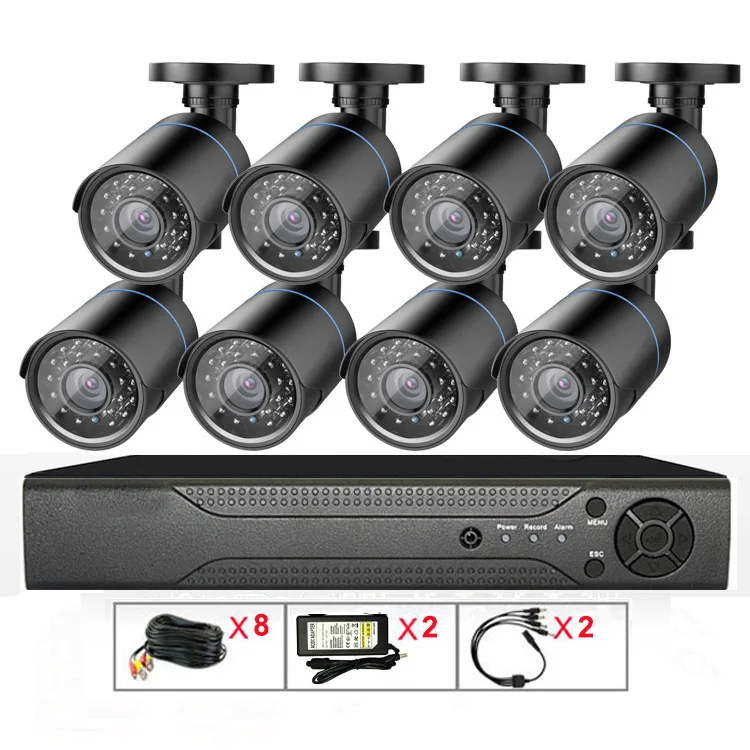 The Popular 8 Channel 2.0m Hd Standalone Cctv Dvr Kits Camera Security ...