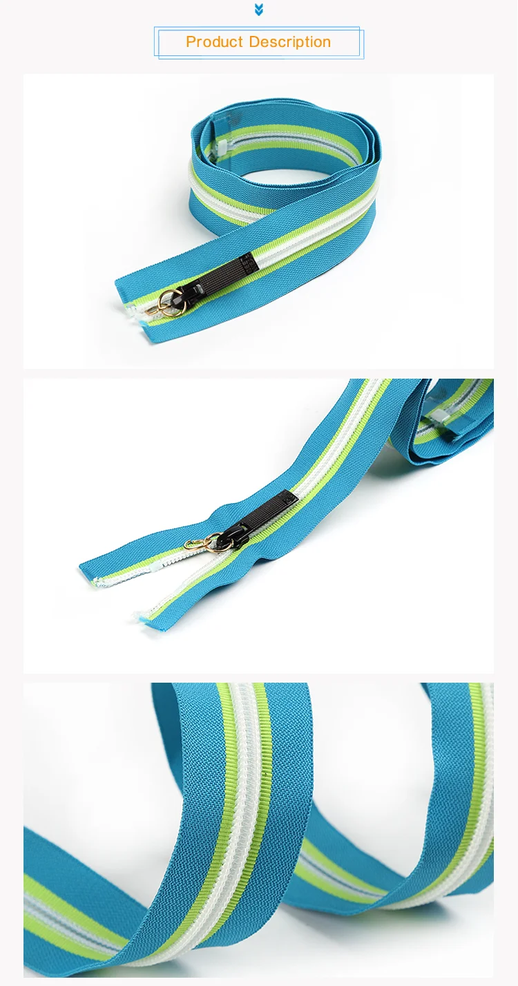 2018 high quality low price fancy popular zips custom coil nylon zipper for handbags