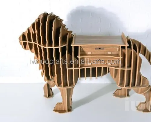Mdf dekor regal, holz löwe wohnzimmer wohnkultur kunst möbel ...