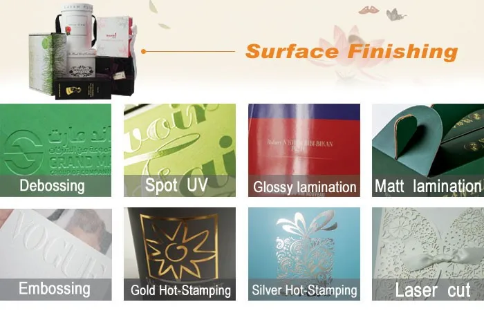 Surface finish for gift boxes