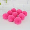 Factory direct phone clothing accessories 4cm to 5cm faux fluffy rabbit pom pom ball for shoes