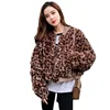 Faux Rabbit Fur Leopard Jacket Coat Short Pattern Winter Coat Spring Coat