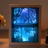 2018 Hot sell LED light paper cut 3d shadow framed crafts