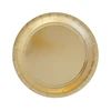 Foil Gold Paper Plates Copper Party Dishes 7inch (18cm) Wedding Baby Shower Back to School Party Tableware SPT057