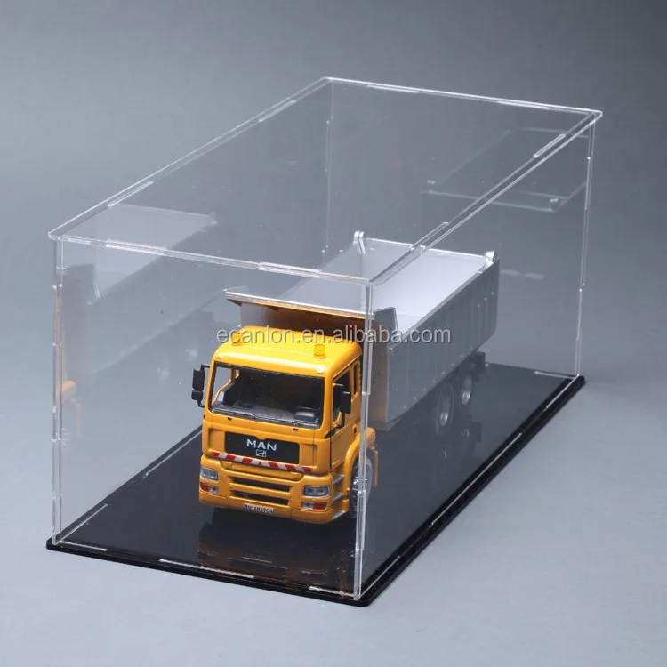 Disassembled Model Train Acrylic Display Cases,Black Base Clear Cover Acrylic Model Train