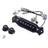 Acoustic Guitar Sound Hole Pickup Pre-Wired Pickup Set Up Pots Knobs,Jack Soundhole Pickup Black/Red Turtle/Pearl White