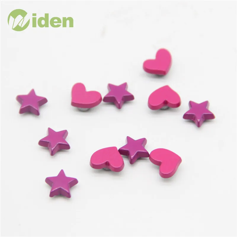 Customized Heart Star Metal Button for Garment Accessories