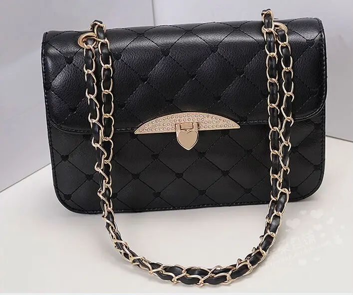 Hot Womens Clutch Chain Strap Handbag Fashion Peach Heart Hot Womens Clutch Chain Strap Handbag Fashion Peach Heart Shoulder Bag Leather Crossbody Korean