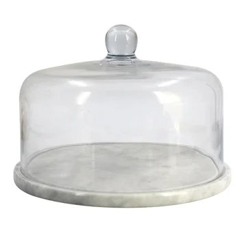 2019 Hotsale Marble  Base Glass Dome Cake  Cover cake  Tray 