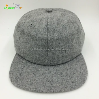 flannel wool grey custom larger cap unstructured