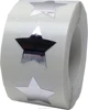 2019 Hot Sale Factory Custom Silver Star Shape Stickers Shiny Metallic Foil Teacher Supplies 3/4 Inch 500 Adhesive Labels
