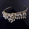 Gold jewelry pearl princess headwear wedding bridal wedding crown for party show