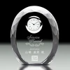 Arch Shape Crystal Plaque Clock For Office Desk Decoration