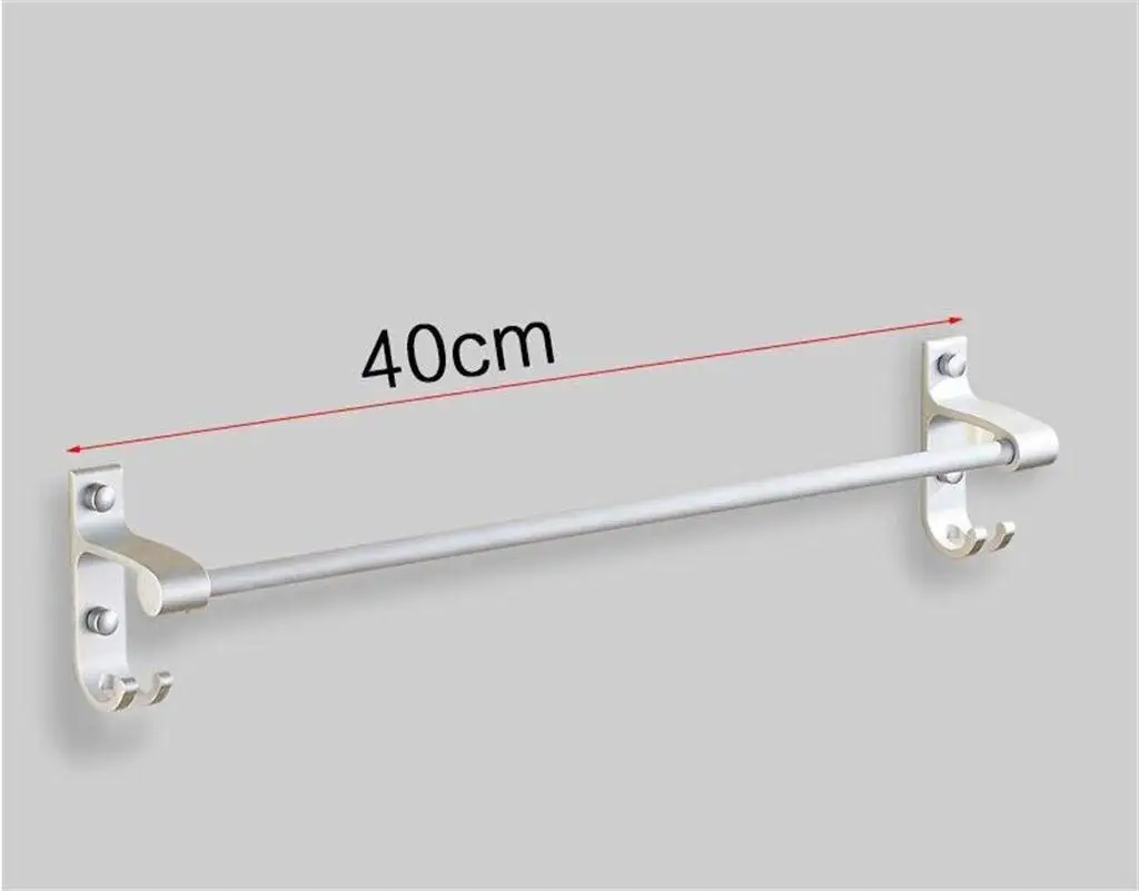 EQEQ Towel Rack Towel Place in The Chain of The Aluminum Bath Towel Rack Bath Towel Rack Rooms Rooms Enlarged Single Rod Double Pole Towel Rack Towel Rack (Color 1)#