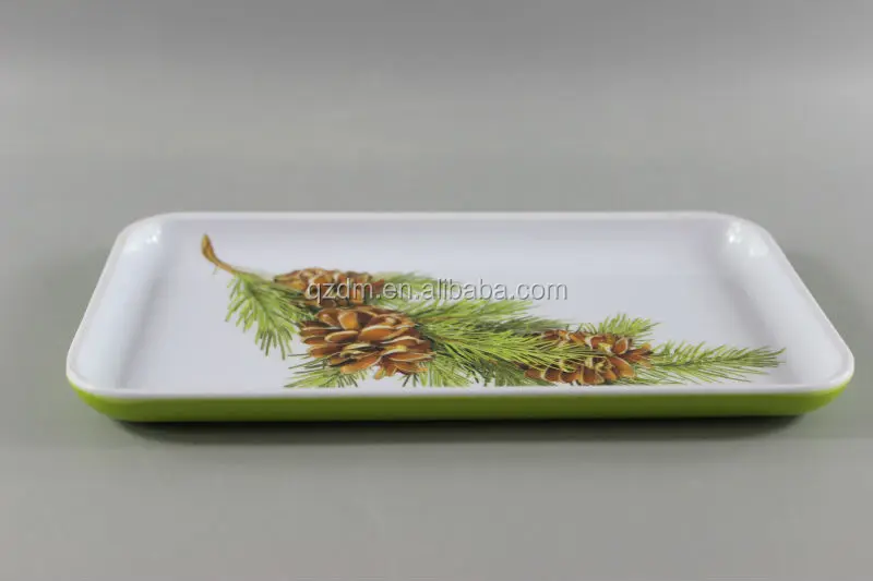 2 color melamine small tray for breakfast