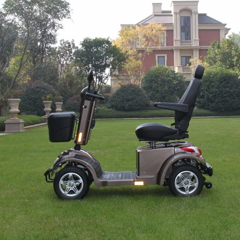 Lcd Panel Tiller Adjustable Electric Senior Scooter High Torque R9s