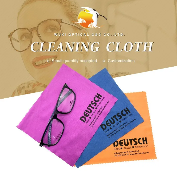 Colorful Optical Lens Microfiber Cleaning Cloth Custom Design Lens