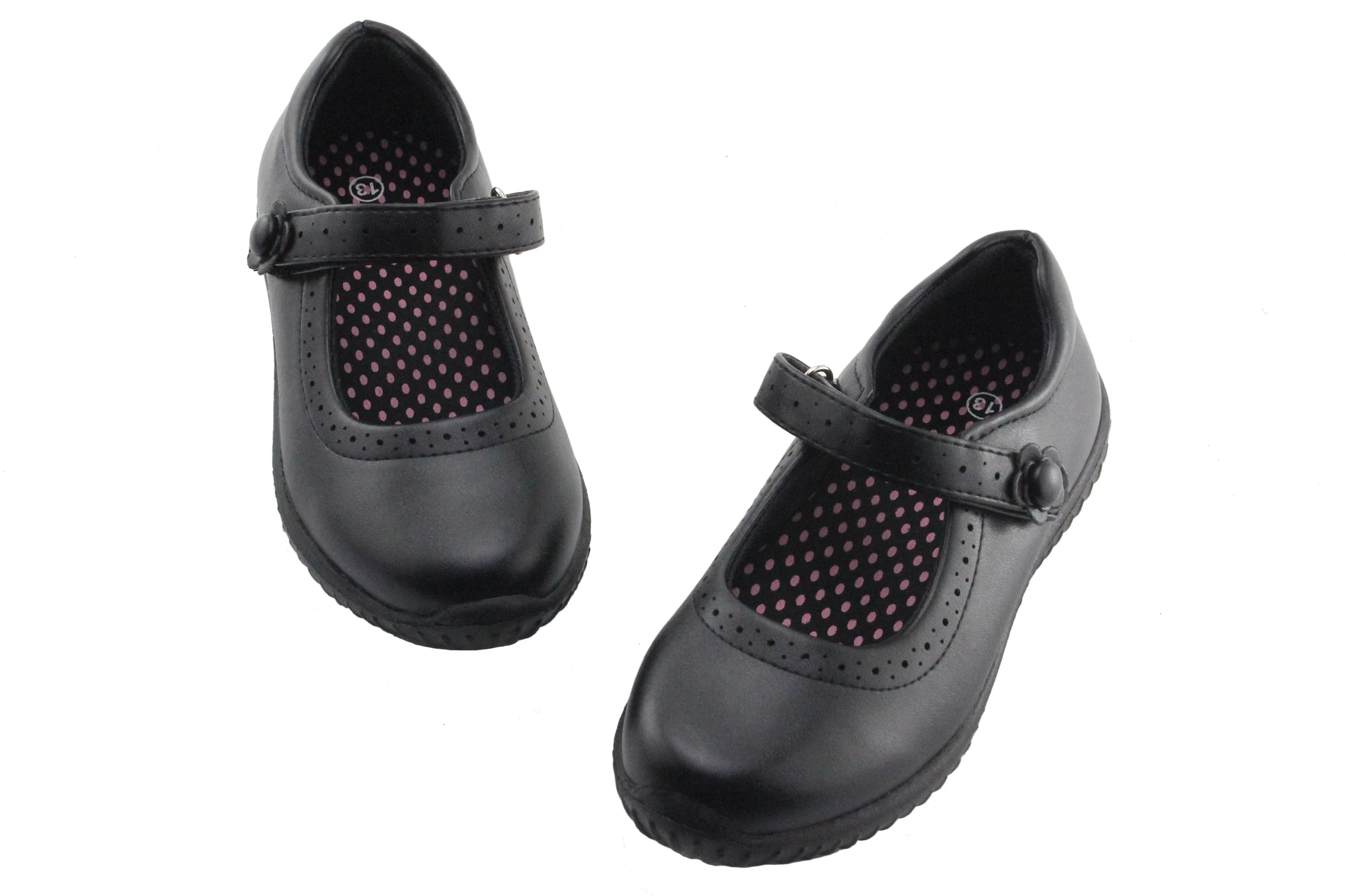 Kids Black School Shoes Uniform Mary Jane With Classic Round ...