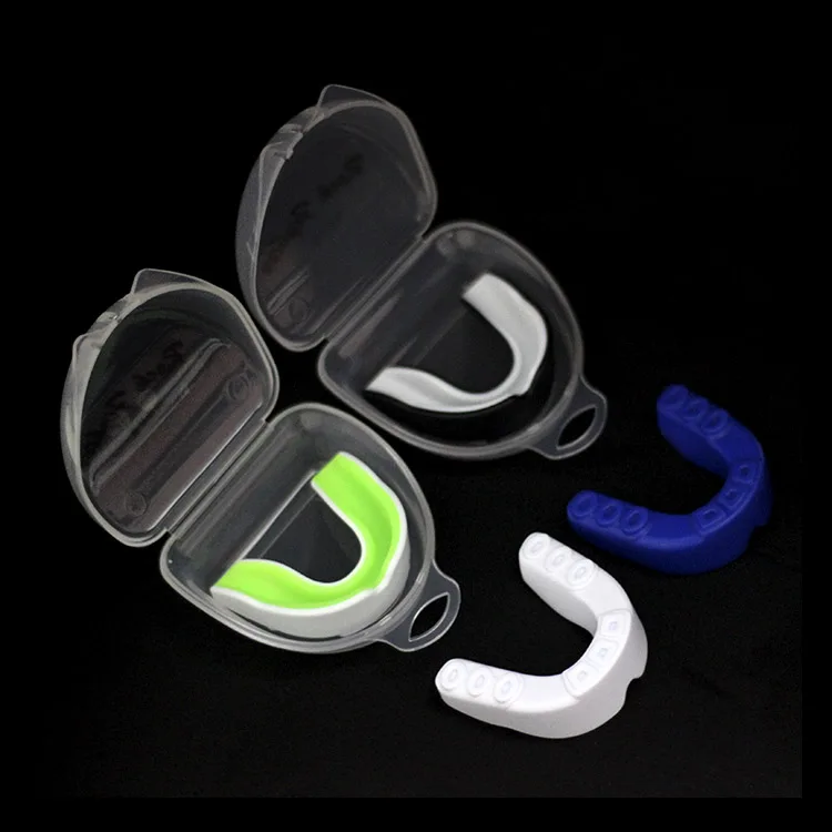 Top Quality Deluxe Double Single Colour Football Mouth Guard,Boxing Adult Mouth Guard For