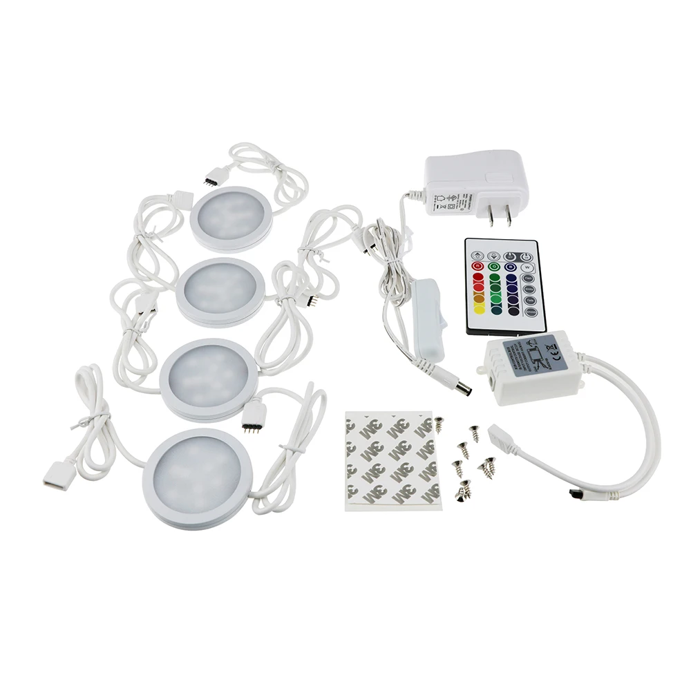 Amazon/ebay Bestselling Led Round Under Light Smd2835 4*2w/3*2w Warm White/white/rgb