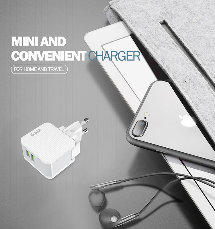 EMY hot selling 5V2.4A travel usb charger with EU/UK/US plug for Android phone