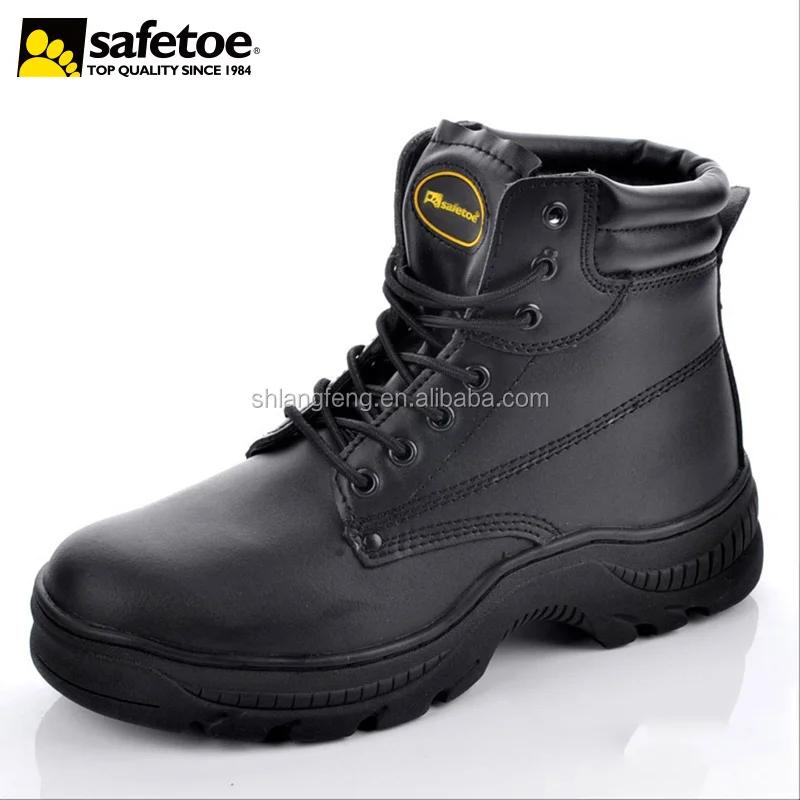 Good Quality Mining Safety Boots With Leather Upper And Rubber Sole