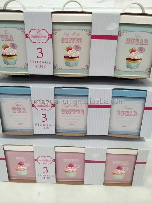 pastel pink tea coffee sugar canisters