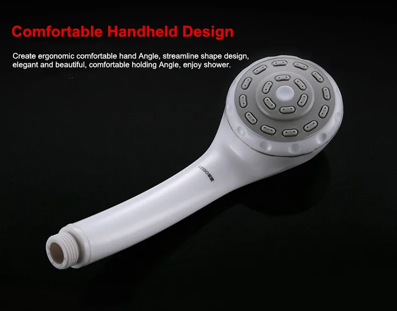 LESSO WP06801T nice pirice ABS plastic water saving rainfall shower heads