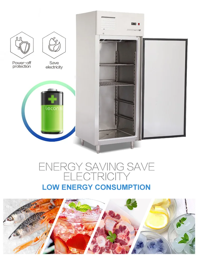 High Efficiency Food Frozen Fridge Freezer Stainless Cooling