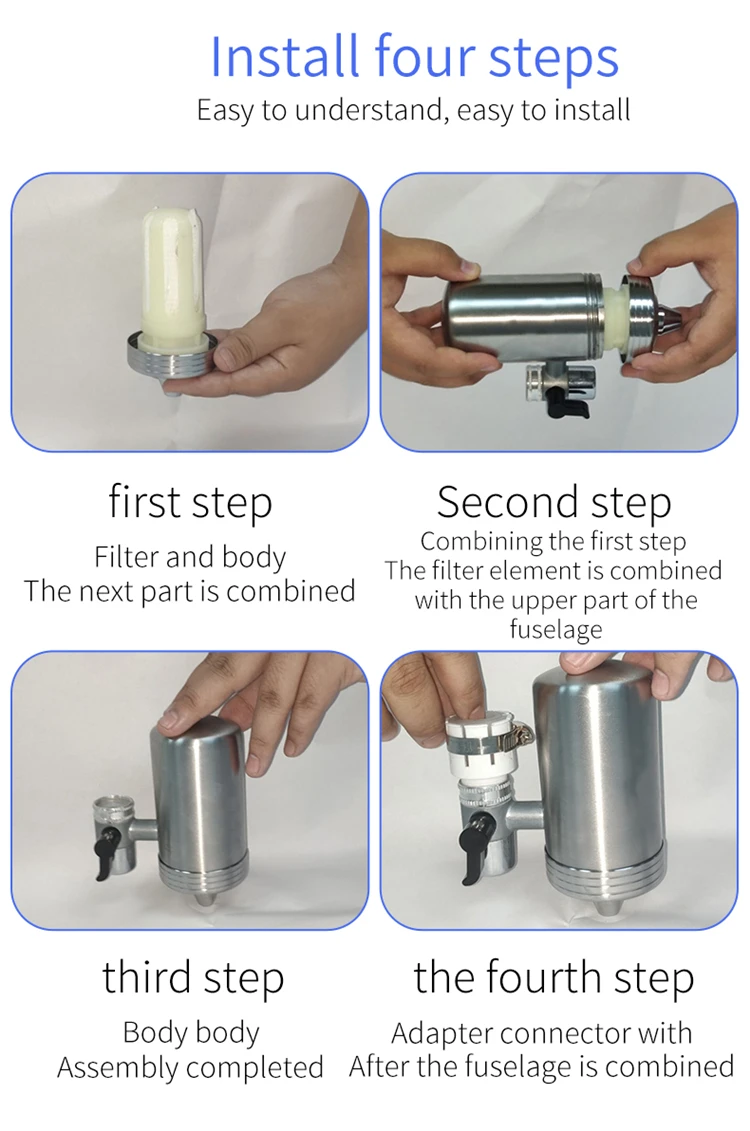 Direct Drinking Water Faucet Filter Activated Carbon Household Stainless Steel UF Element Factory Price Direct Drinking